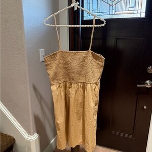 Elegant Tan Mini Dress